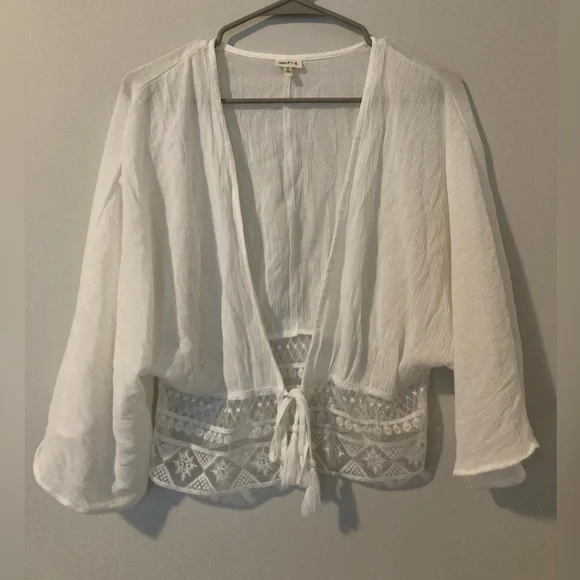 ELF White Sheer Cardigan - Picture 1 of 4